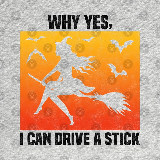 Why Yes, I can Drive A Stick, Funny Sarcastic Quote About Wife For Couples by BenTee